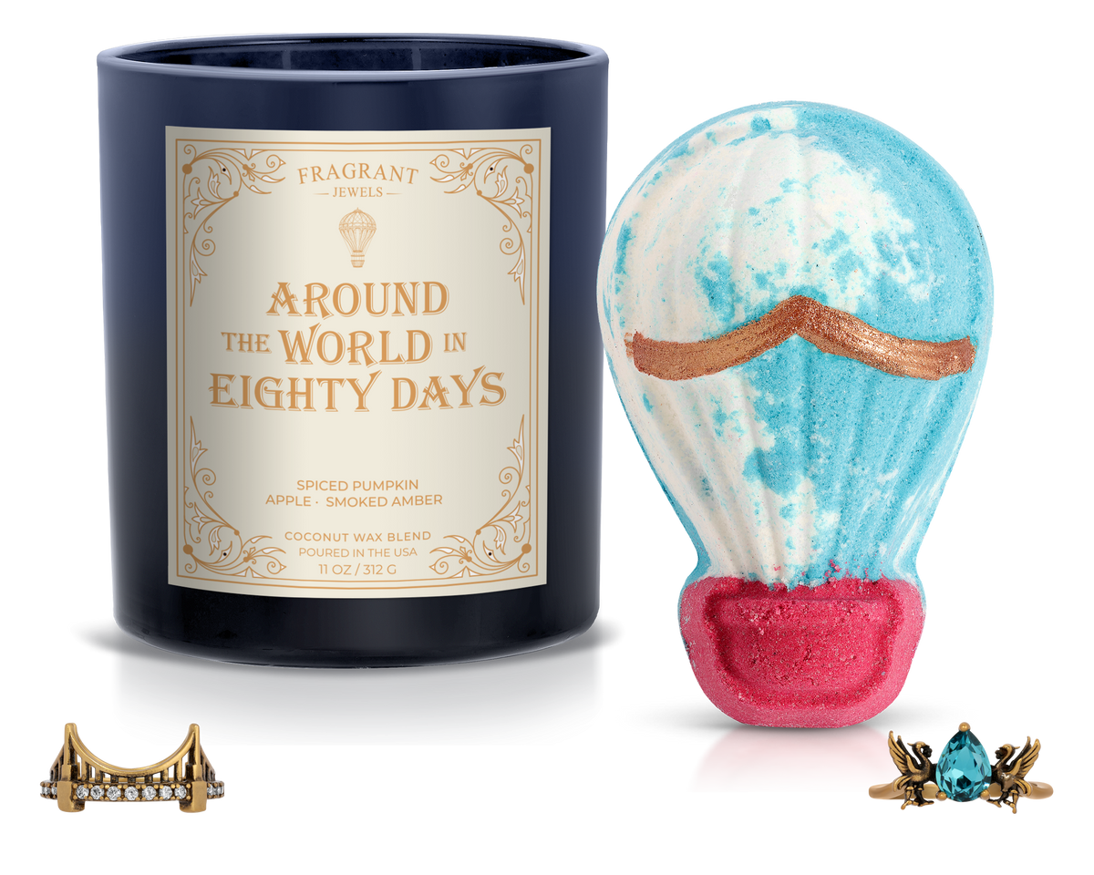 Around the World in 80 Days - Candle and Bath Bomb Set