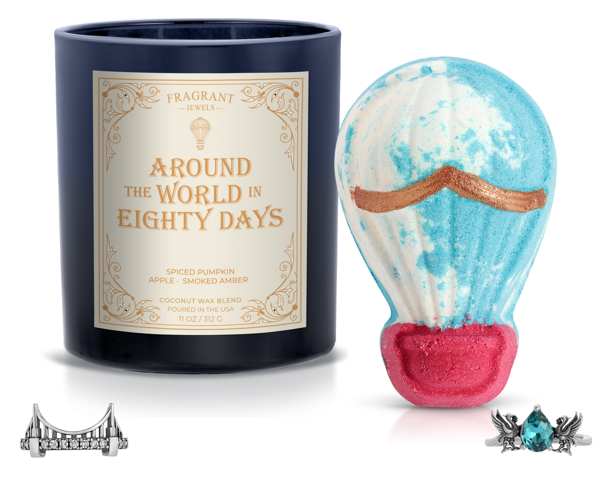 Around the World in 80 Days - Candle and Bath Bomb Set