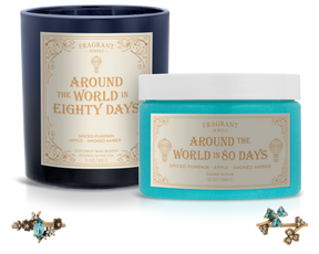 Around the World in 80 Days - Candle and Body Scrub Set