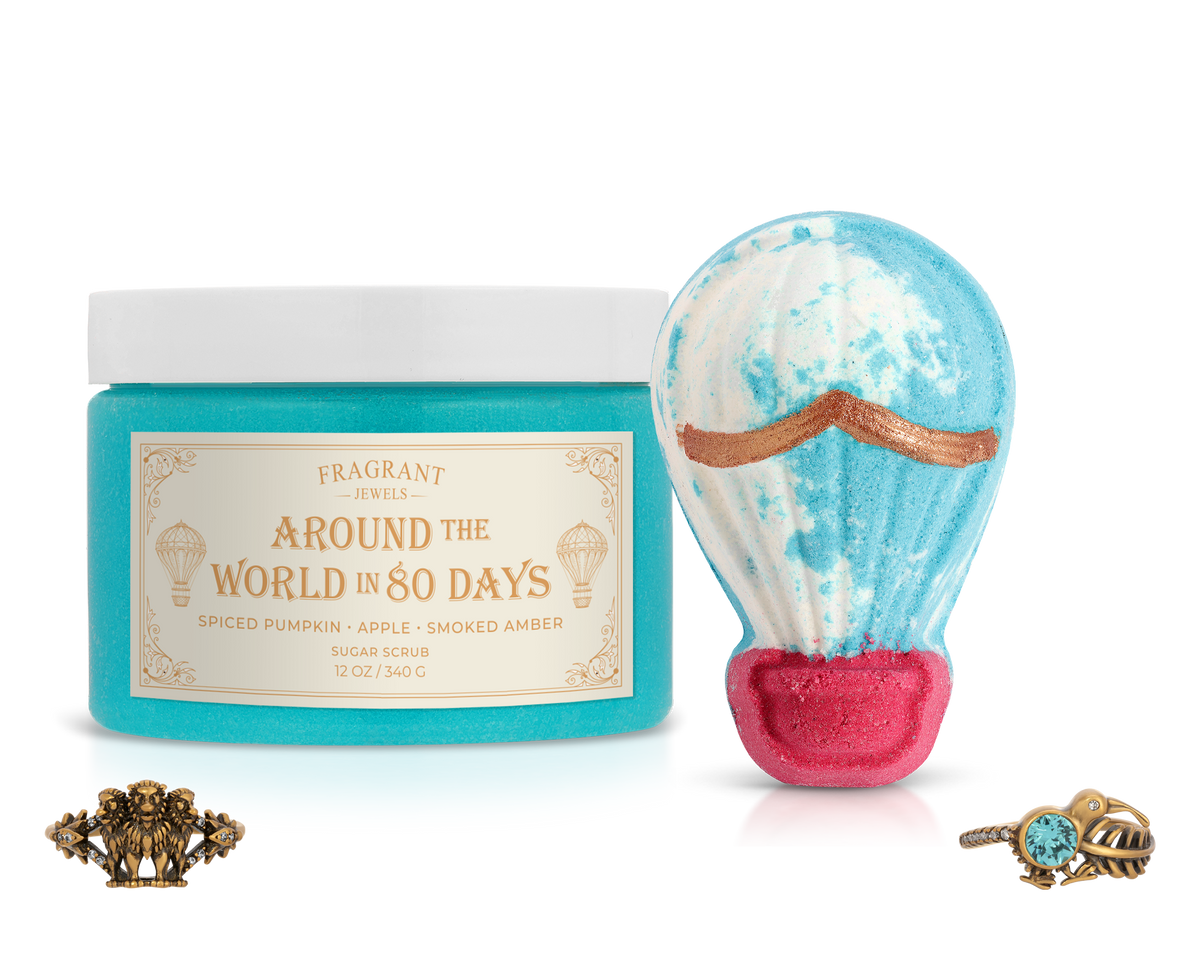 Around the World in 80 Days - Bath Bomb and Body Scrub Set