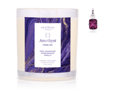 February Amethyst Birthstone Charm - Jewel Candle