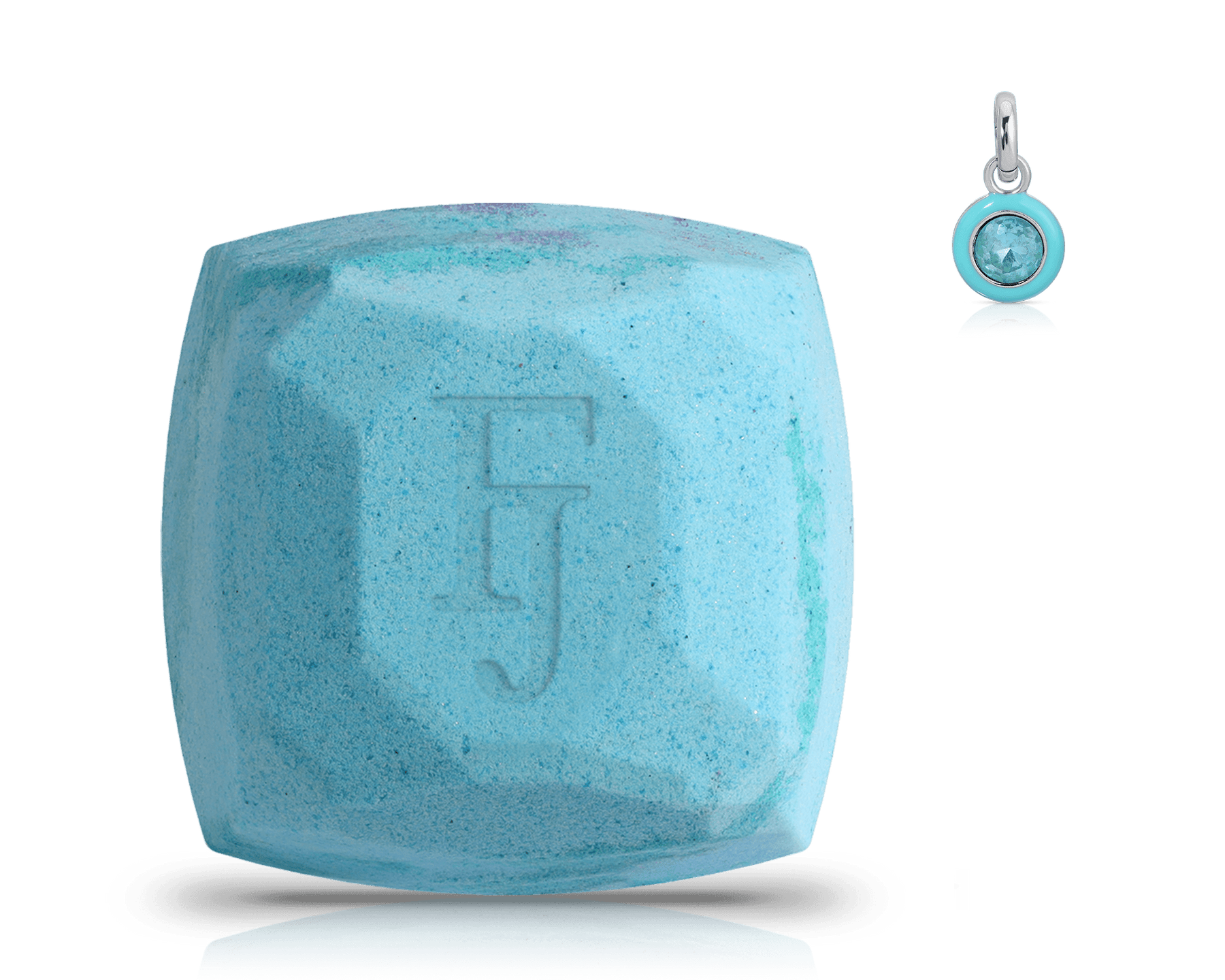 March Aquamarine Birthstone Charm - Bath Bomb