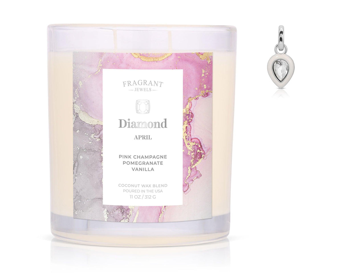 April Diamond Birthstone Charm - Jewel Candle