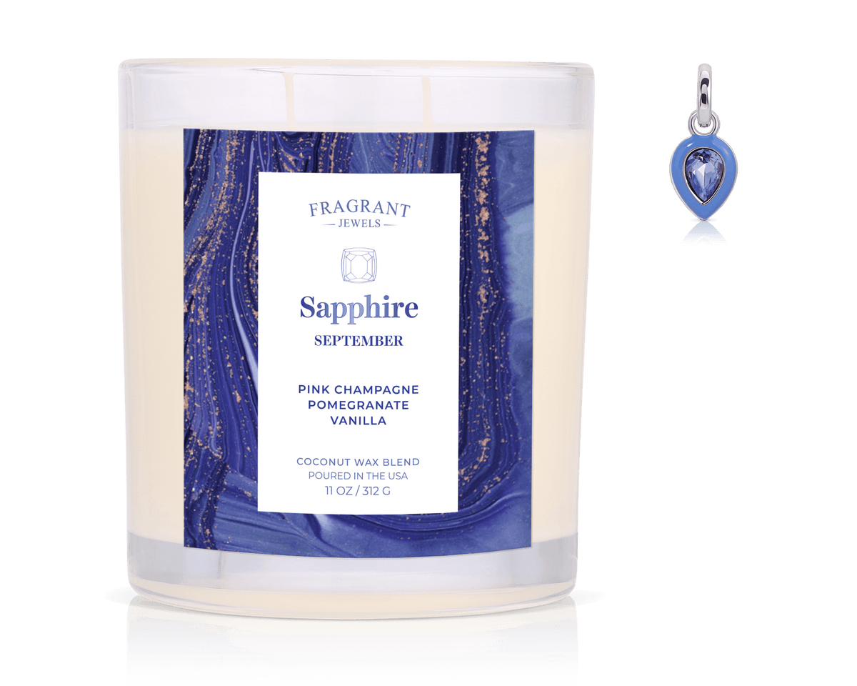 September Sapphire Birthstone Charm - Jewel Candle