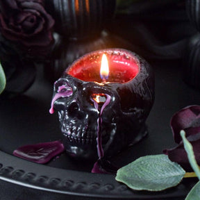 Weeping Skull Pillar Candle -  Limited Edition Deep Sleep Collection