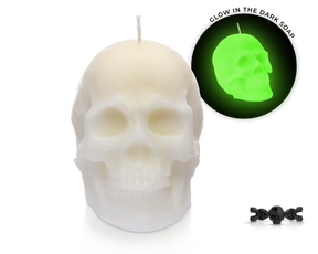 Glow Skull Pillar Candle