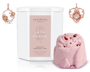 La Vie en Rose - Candle and Bath Bomb Set