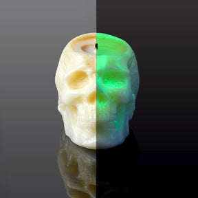 Glow Skull Pillar Candle