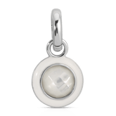 June Pearl Birthstone Charm - Round