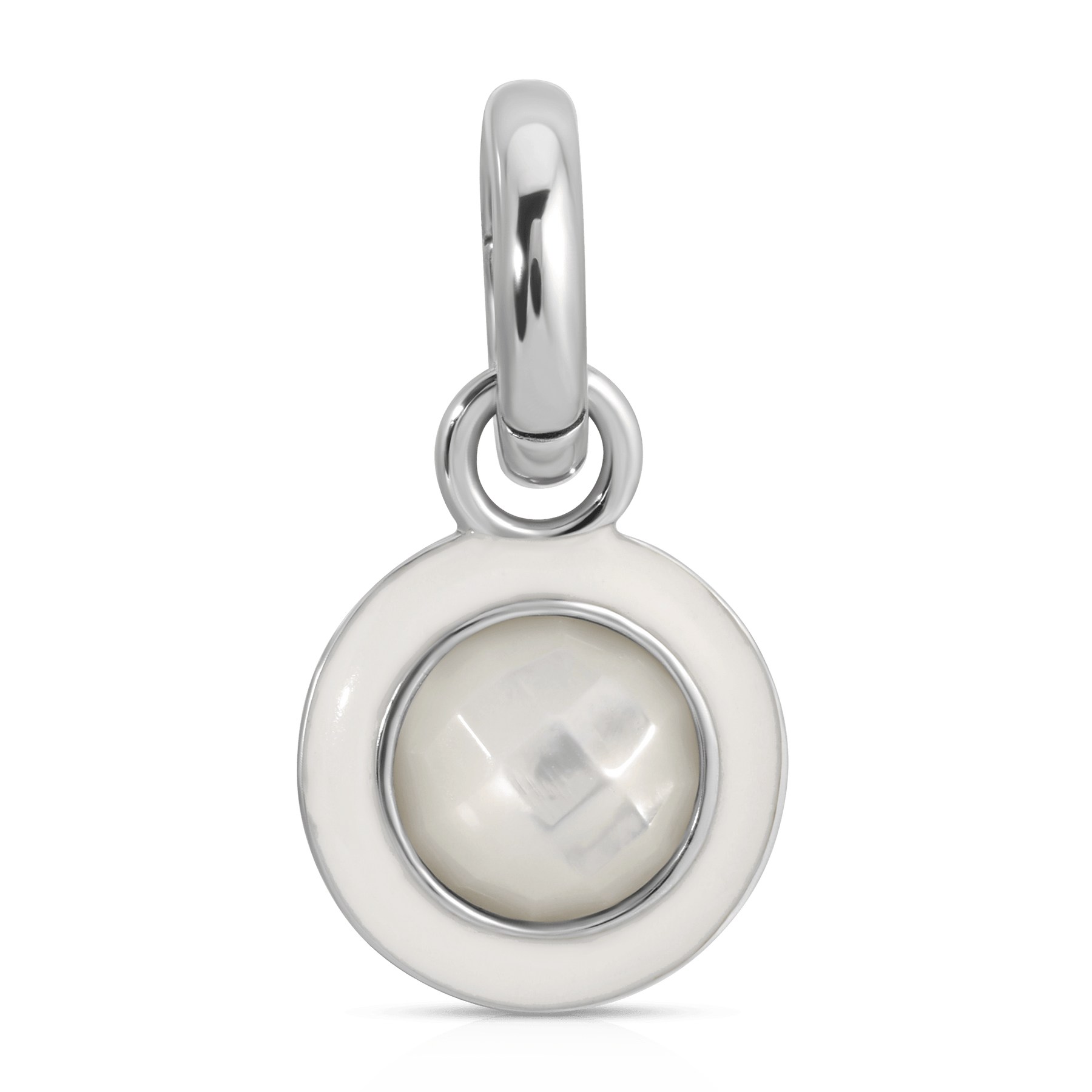 June Pearl Birthstone Charm - Round