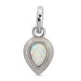 October Opal Birthstone Charm - Pear