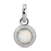 October Opal Birthstone Charm - Round