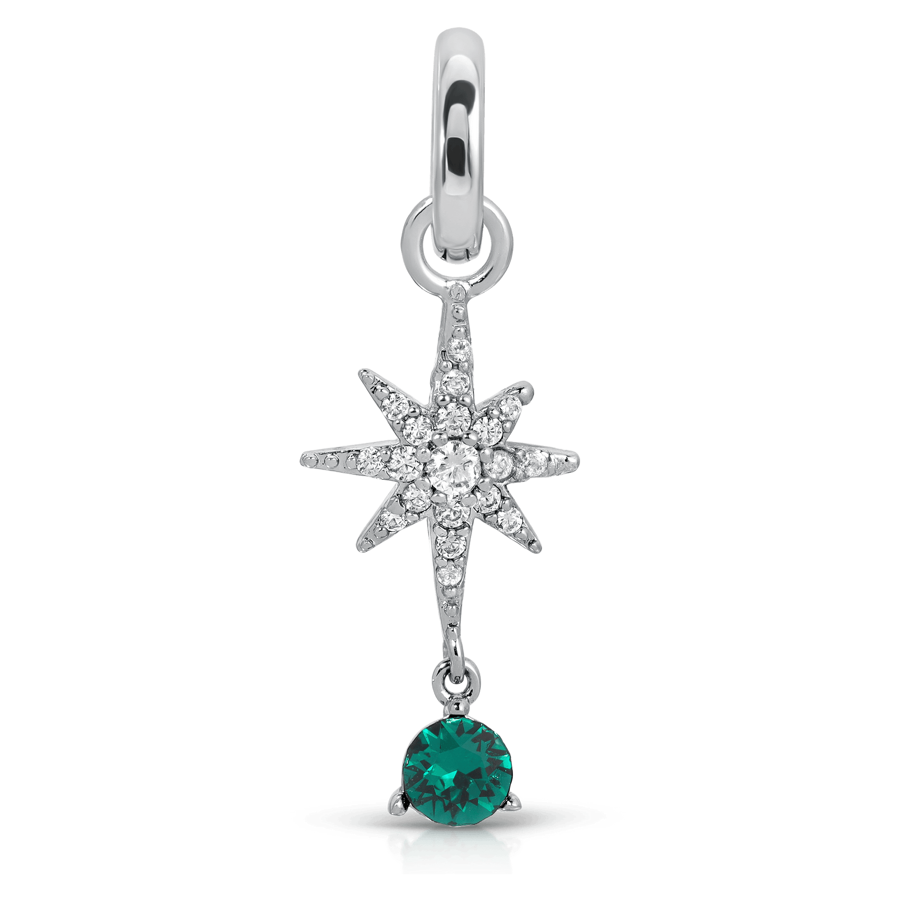 May Emerald Birthstone Charm - Star