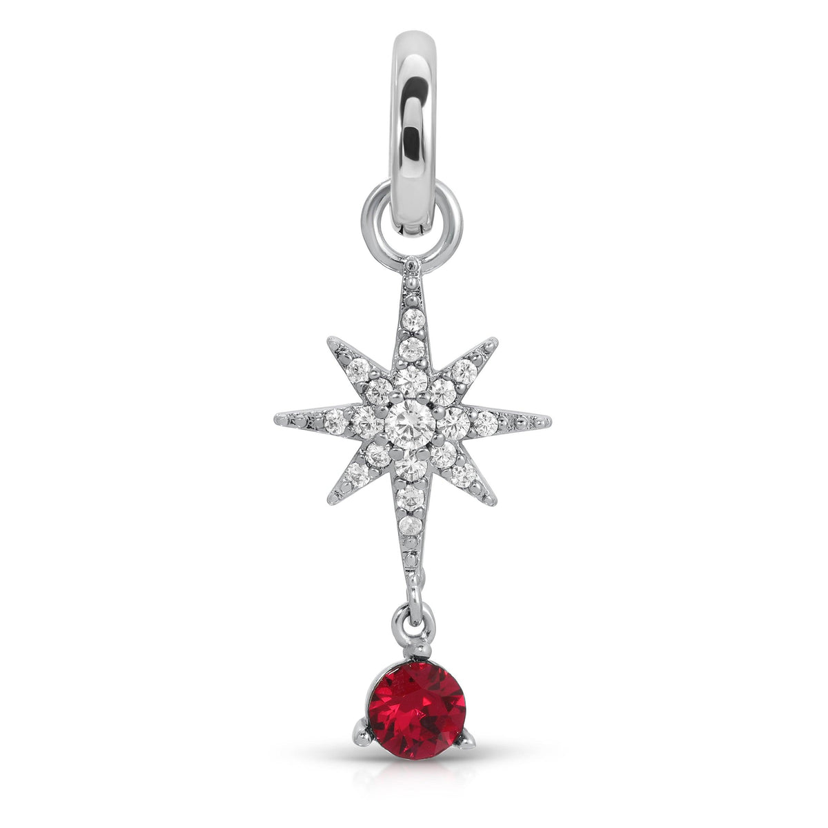 January Garnet Birthstone Charm - Star