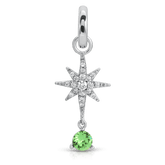 August Peridot Birthstone Charm - Star