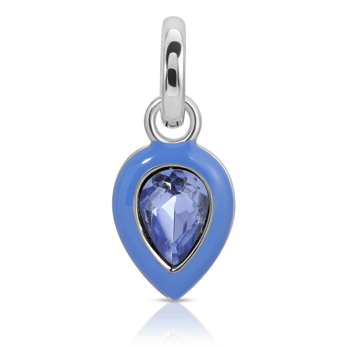 September Sapphire Birthstone Charm - Pear