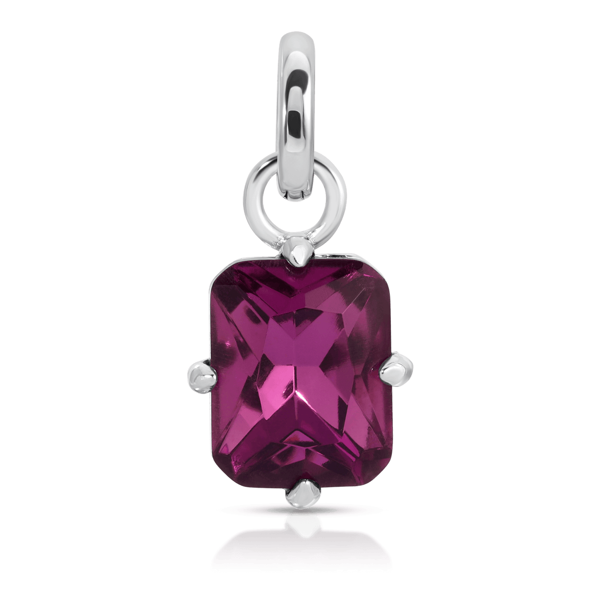 February Amethyst Birthstone Charm - Emerald