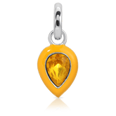 November Topaz Birthstone Charm - Pear