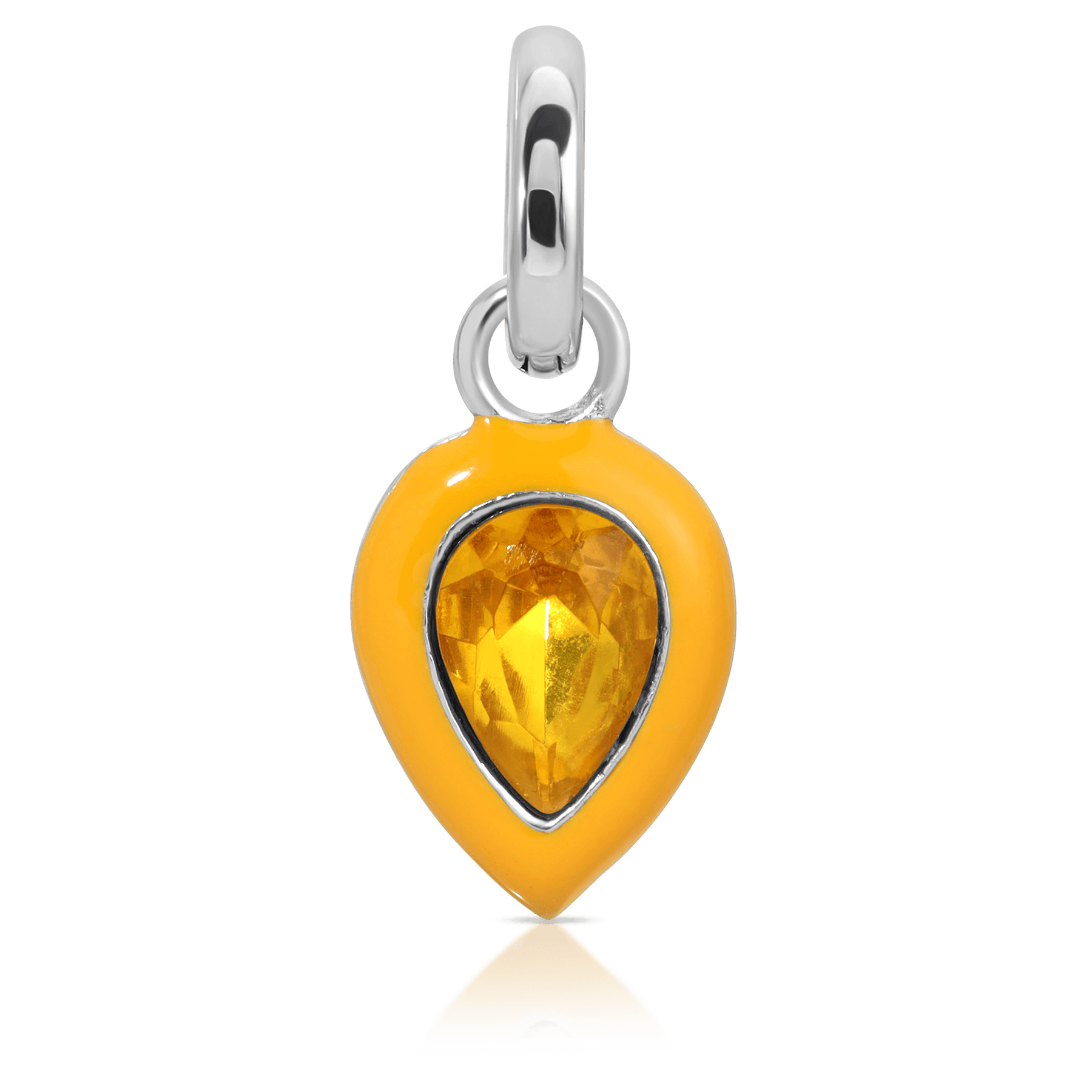 November Topaz Birthstone Charm - Pear