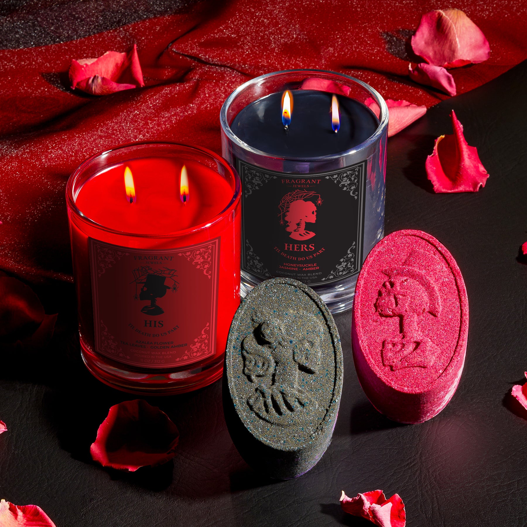 Hers - Til Death Do Us Part - Candle & Bath Bomb Bundle