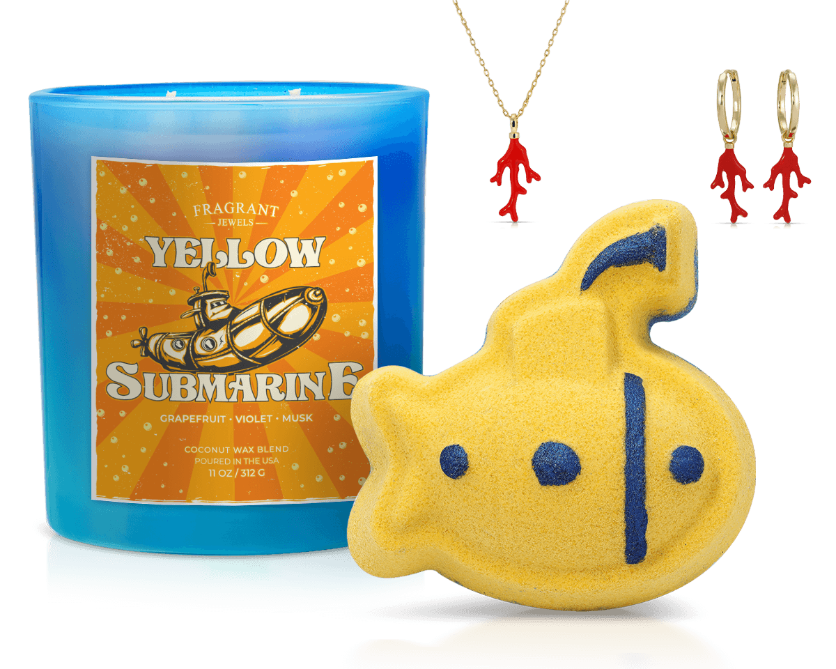 Yellow Submarine - Candle and Bath Bomb Set