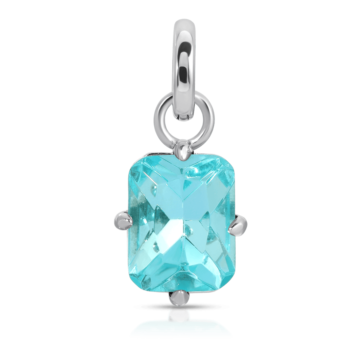 March Aquamarine Birthstone Charm - Emerald