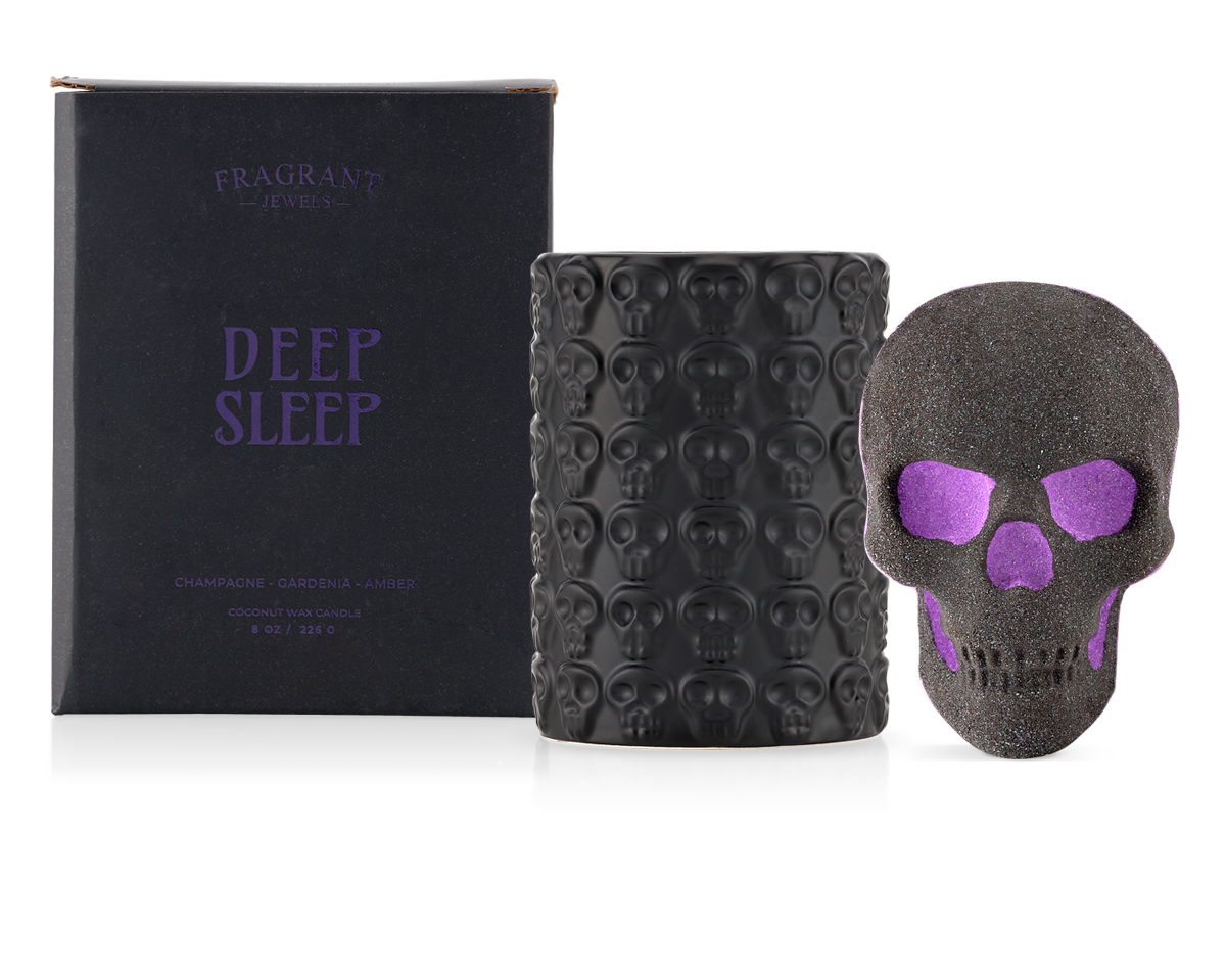 Deep Sleep - Jewel Candle and Bath Bomb Set (Without Jewelry)