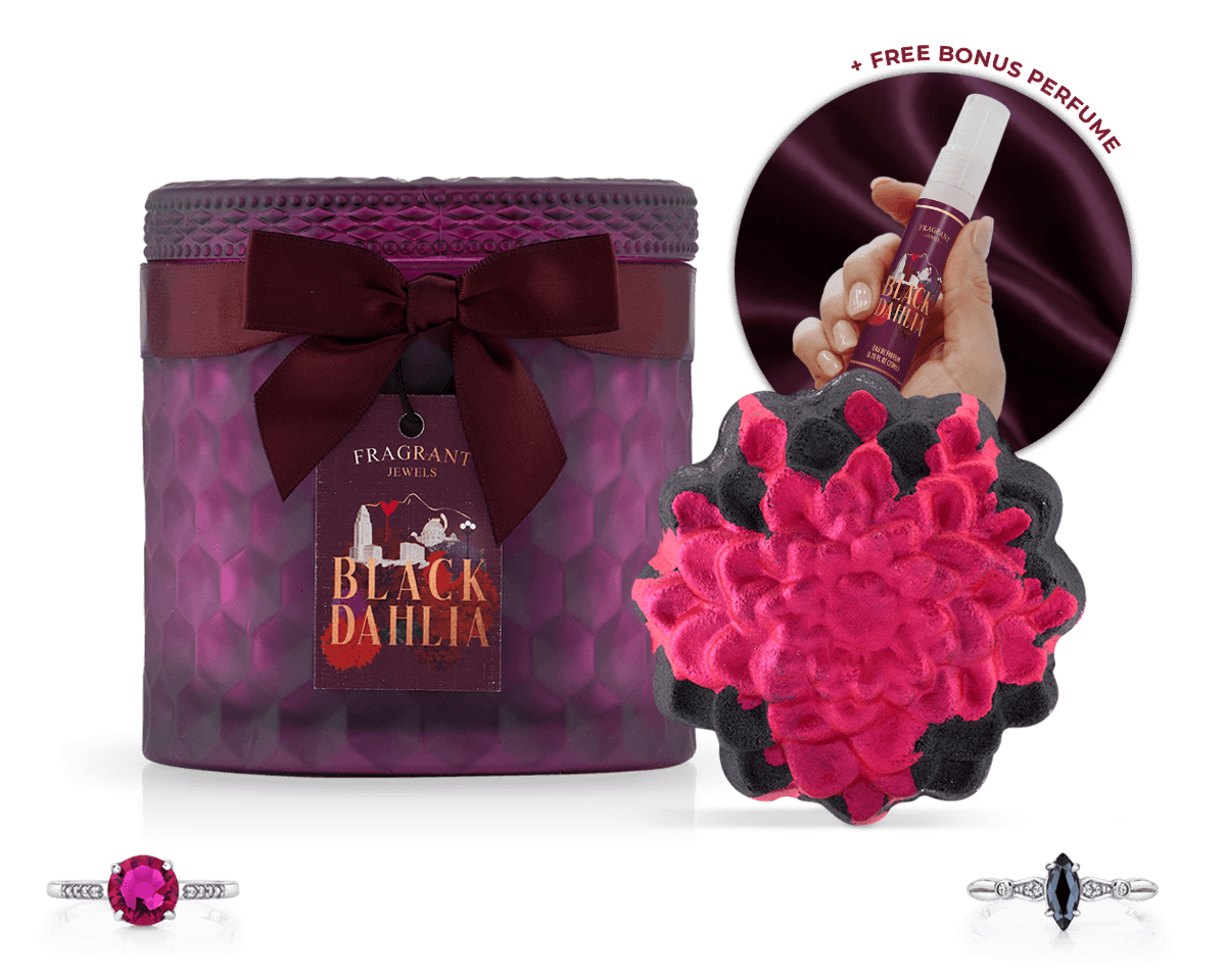 Black Dahlia - Satin Collection - Candle and Bath Bomb Set